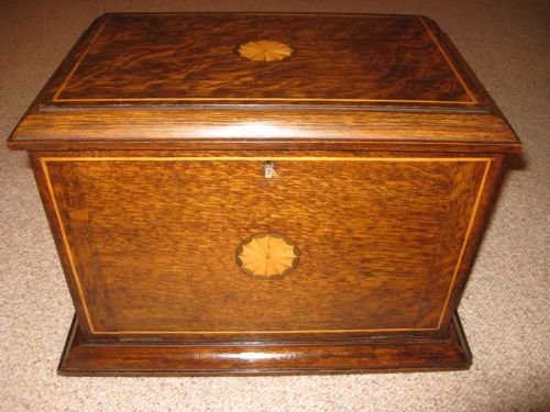 Edwardian Oak Stationery Box