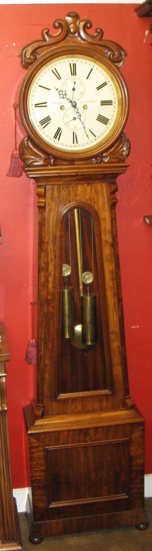 8 Day Scottish Drumhead Grandfather Clock