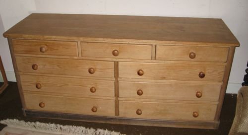 Large Victorian Pine Dresser Base