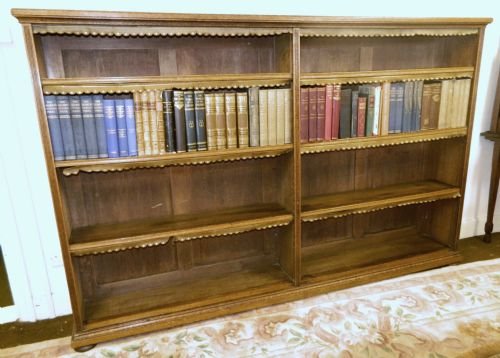 Large Oak Open Bookcase