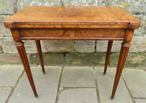 Exceptional Quality Walnut Card Table