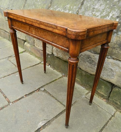 fig 1. exceptional quality walnut card table