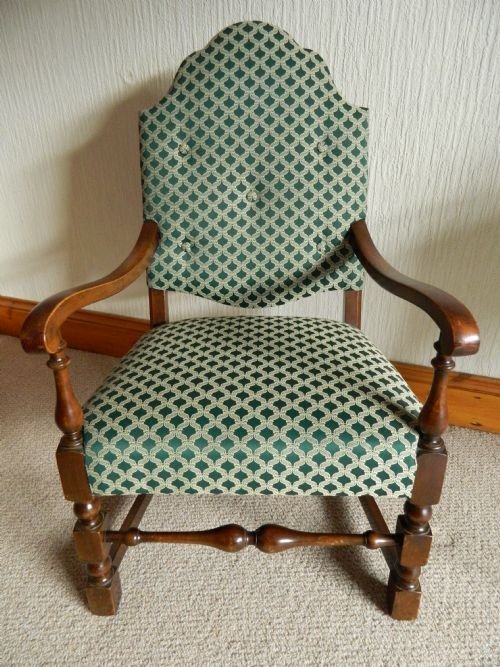 Upholstered Open Armchair