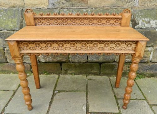 Carved Oak Hall Table
