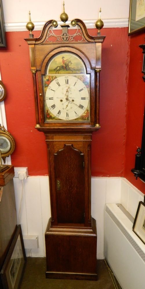 fig 2. oak 8 day grandfather clock
