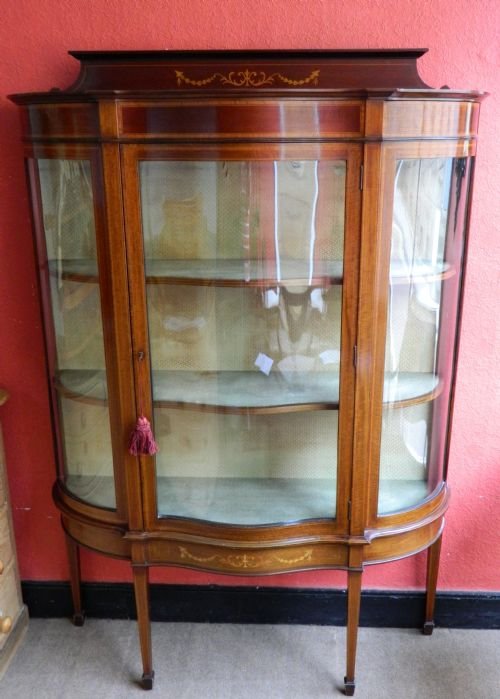 Inlaid Mahogany Display Cabinet