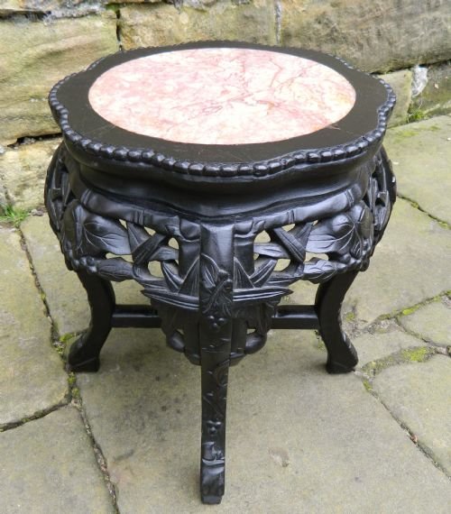 Oriental Carved Hardwood Stand