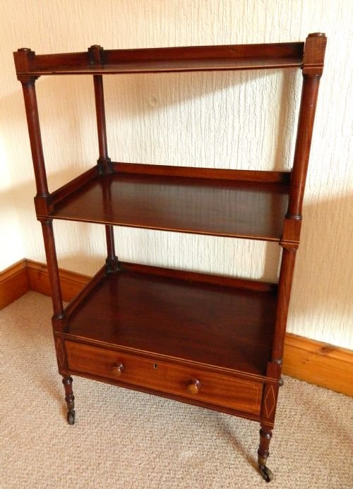 Georgian Mahogany Three Tier Whatnot