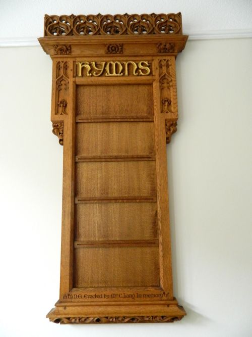 Carved Oak Hymn Board