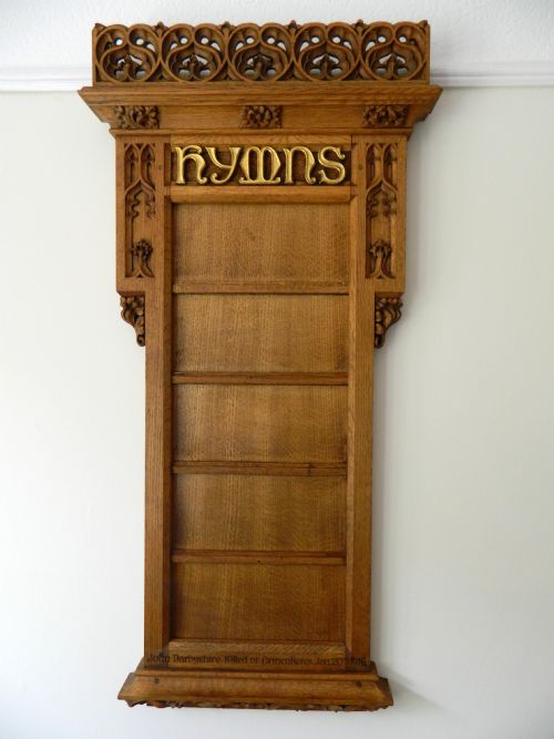 Carved Oak Hymn Board