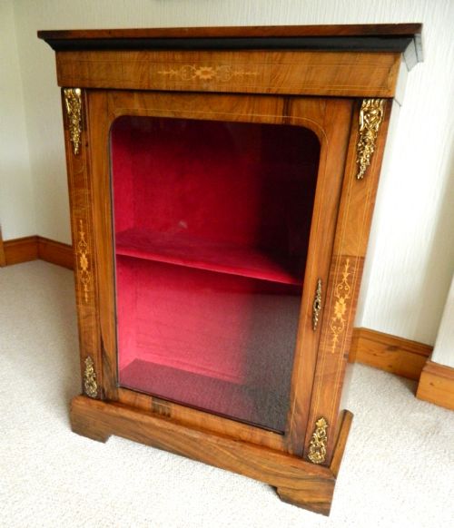 Inlaid Walnut Pier Cabinet