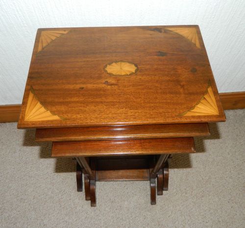 Edwardian Inlaid Mahogany Nest of Tables