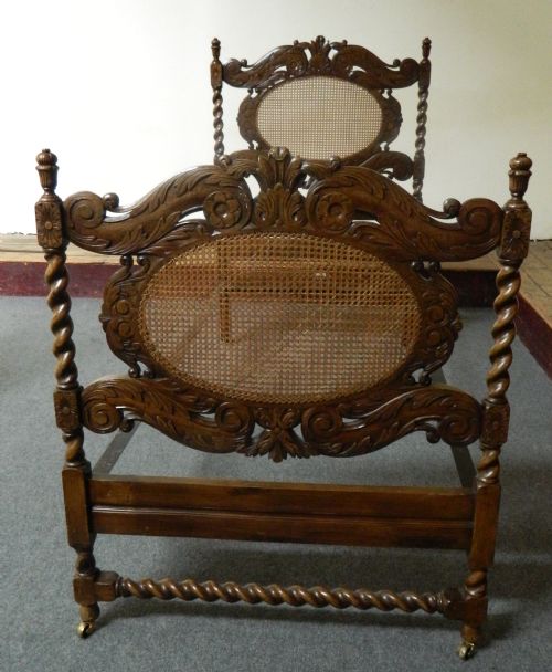 Heal & Son Carved Oak Bed