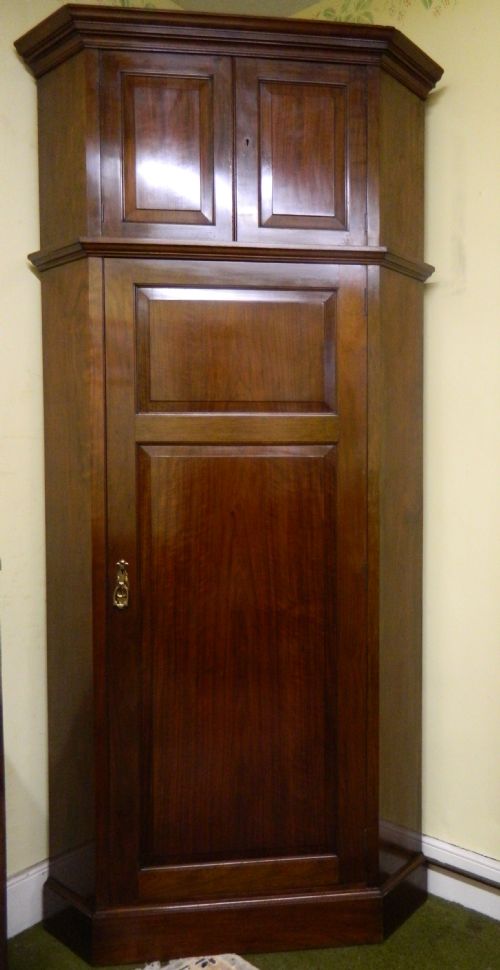 fig 1. sopwith & co large mahogany corner cupboard