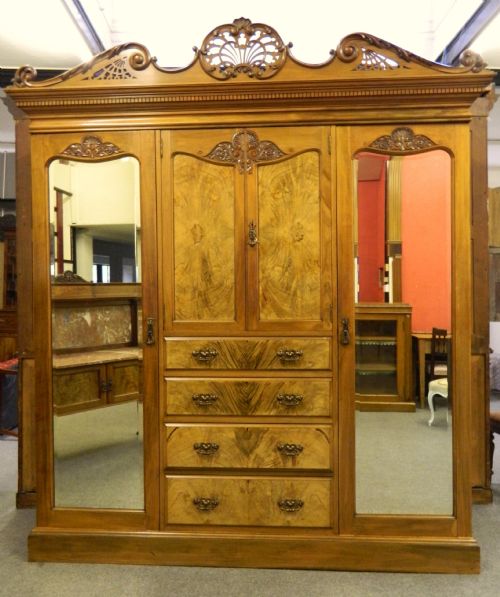 Large Walnut Bedroom Suite