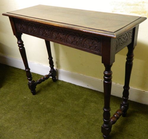 Carved Oak Hall Table