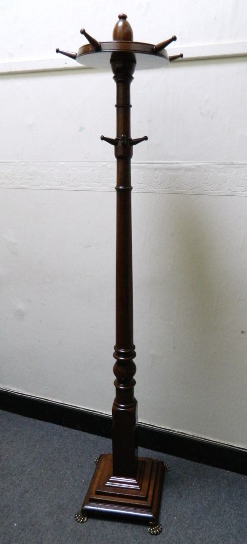 Mahogany Revolving Hat / Coat Stand