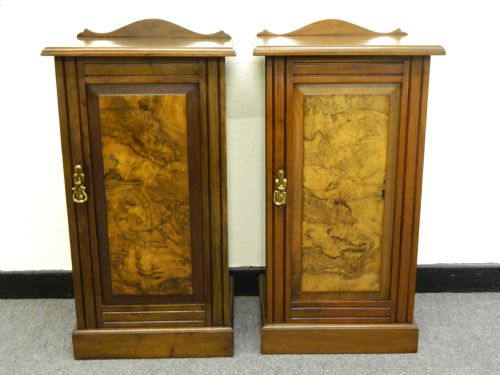 Pair of Walnut Bedside Cabinets