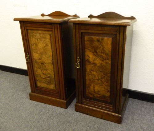 fig 1. pair of walnut bedside cabinets