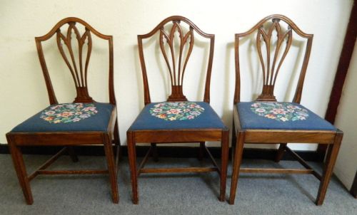 Set of Three Chippendale Period Chairs