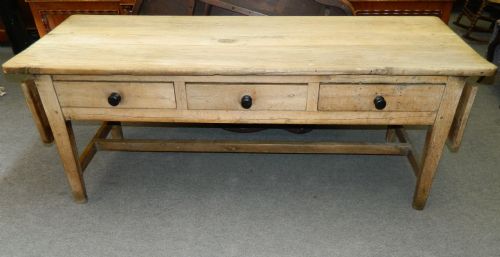 Large Scrubbed Oak Kitchen Table