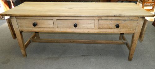 fig 1. large scrubbed oak kitchen table