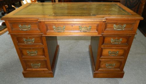 fig 1. walnut pedestal desk