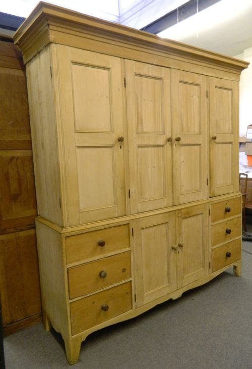 fig 1. large pine housekeepers cupboard