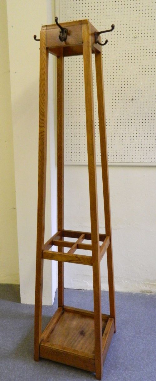 Arts & Crafts Oak Hall Stand