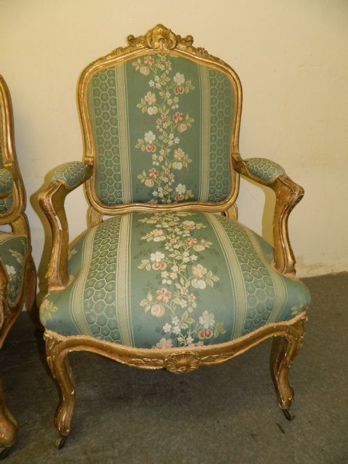 fig 1. french gilt armchairs