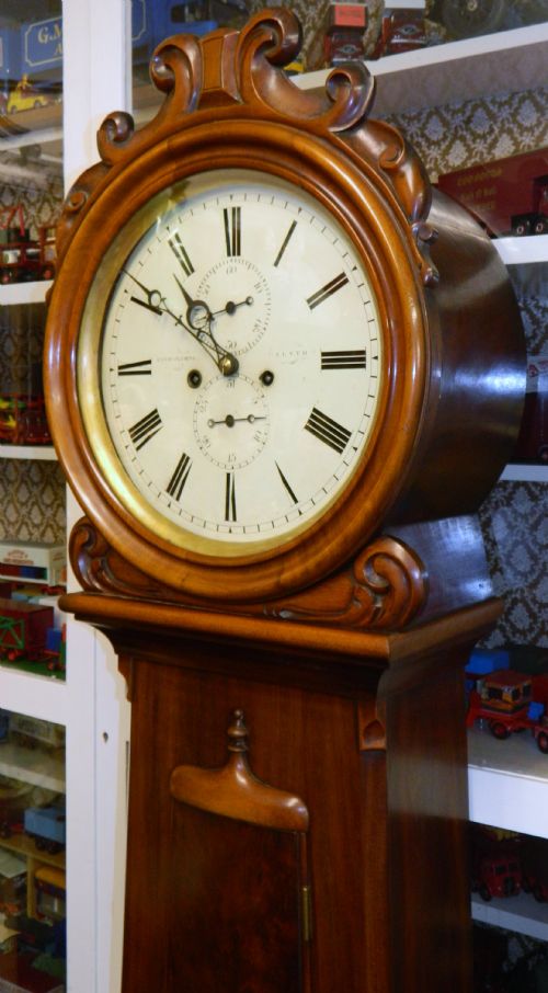 fig 1. scottish drumhead 8 day grandfather clock