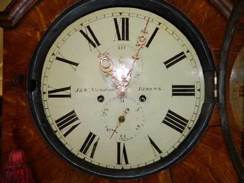 fig 1. oak 8 day grandfather clock
