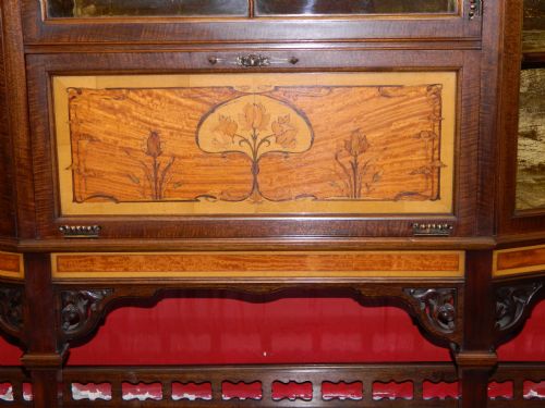 fig 1. exceptional art nouveau display cabinet
