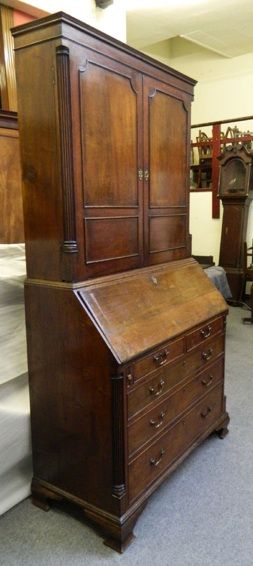 Georgian Oak Bureau Cabinet