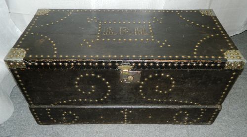 fig 1. leather bound trunk