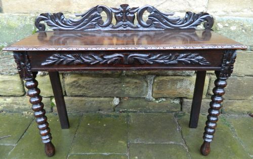 Carved Oak Green Man Hall Table
