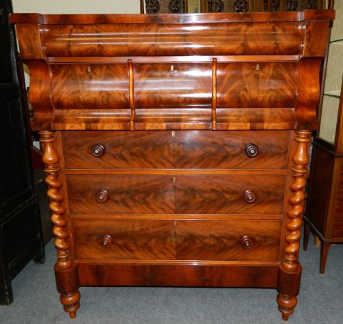 fig 1. large mahogany scotch chest of drawers
