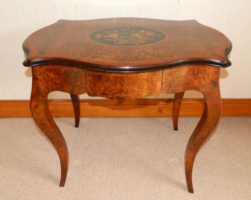 Inlaid Walnut Occasional Table