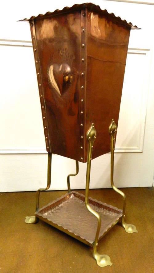 Arts & Crafts Copper & Brass Stick Stand