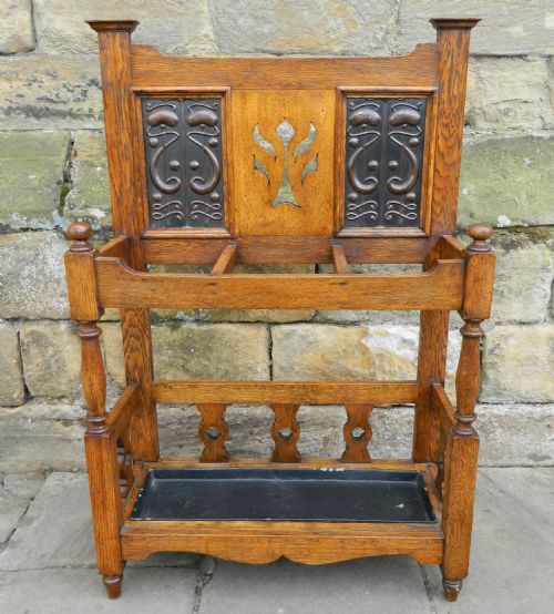Oak Arts & Crafts Stick Stand