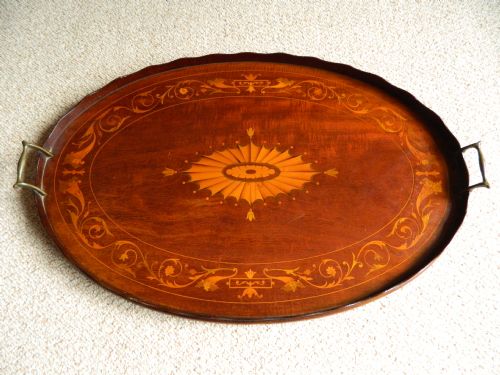 Inlaid Oval Tray