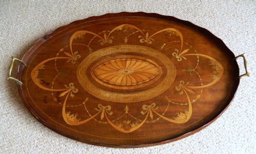 Inlaid Oval Tray