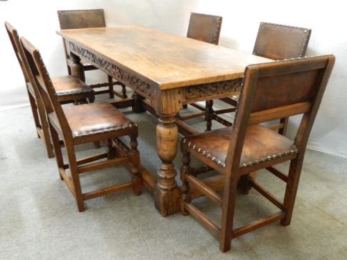 Oak Refectory Table & Chairs