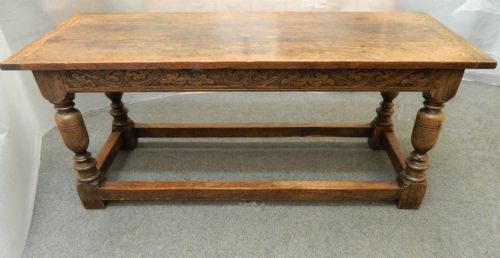fig 2. oak refectory table & chairs