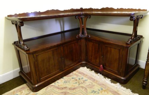 Unusual Mahogany Corner Buffet