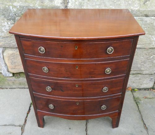 Small Mahogany Bowfront Chest of Drawers