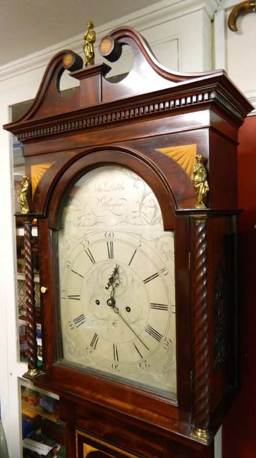 fig 1. inlaid mahogany 8 day grandfather clock