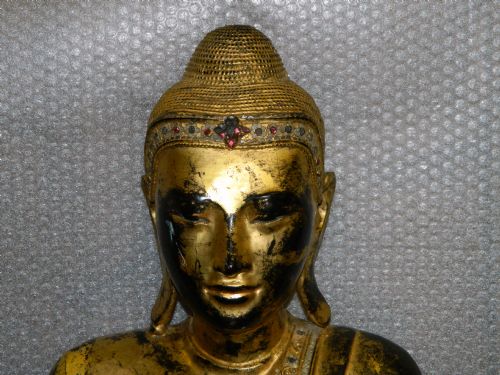 fig 1. large 19th century burmese buddha