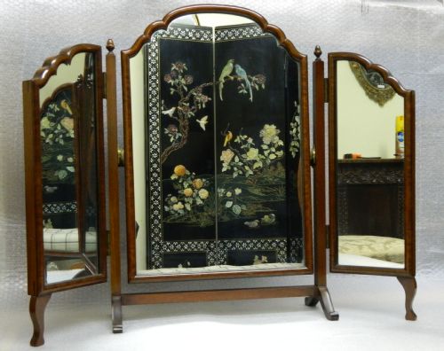 Mahogany Triple Dressing Table Mirror