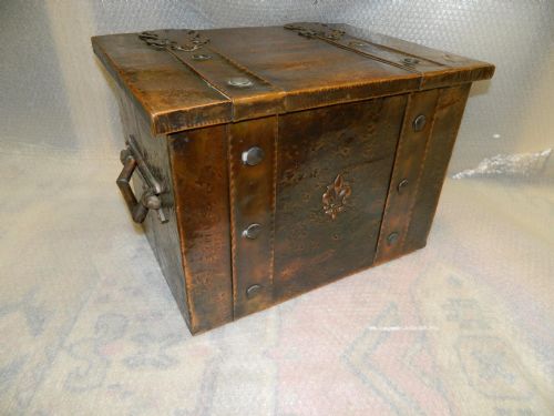 Arts & Crafts Copper Coal Box